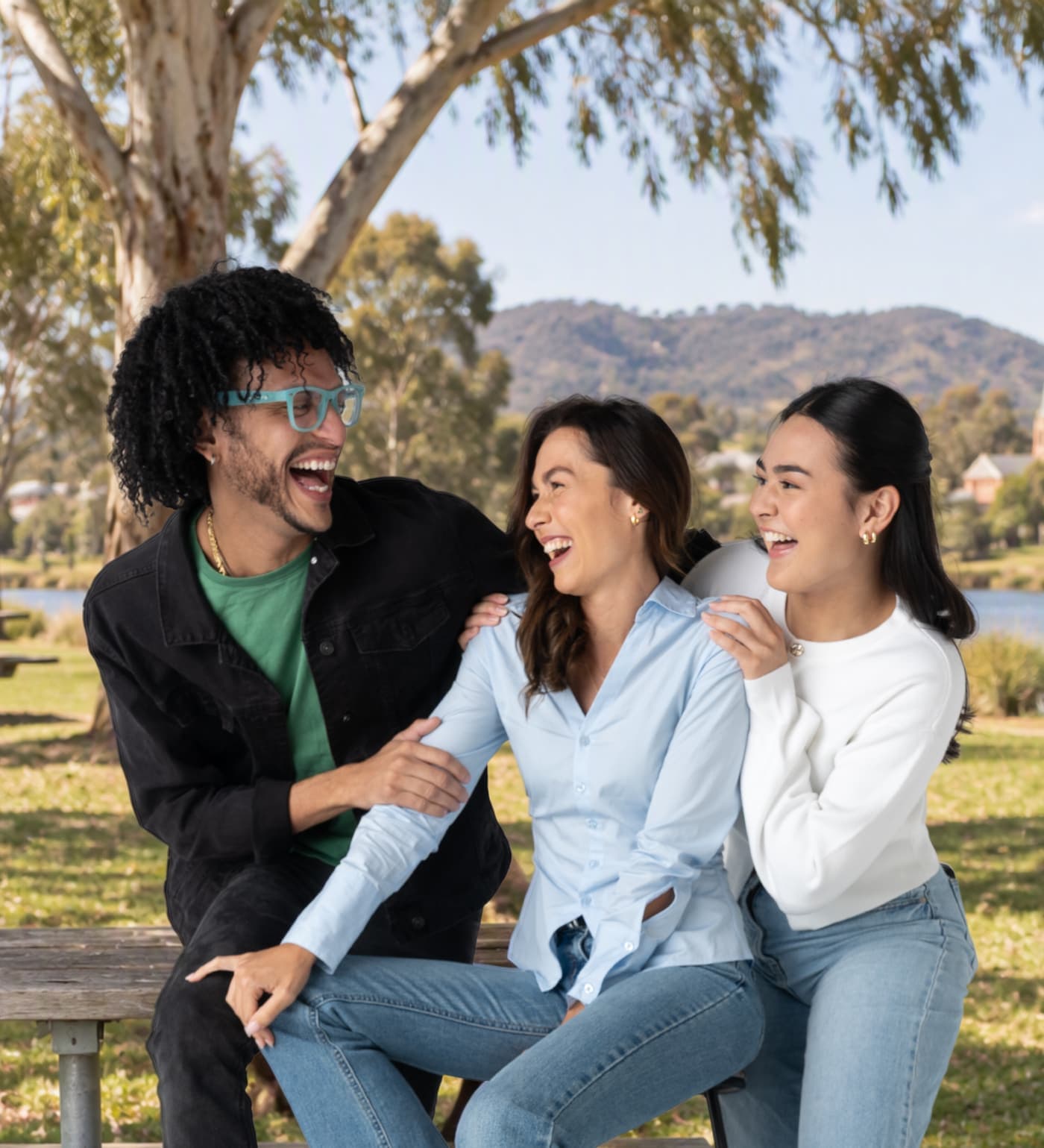 Three smiling Latrobe Health Services members